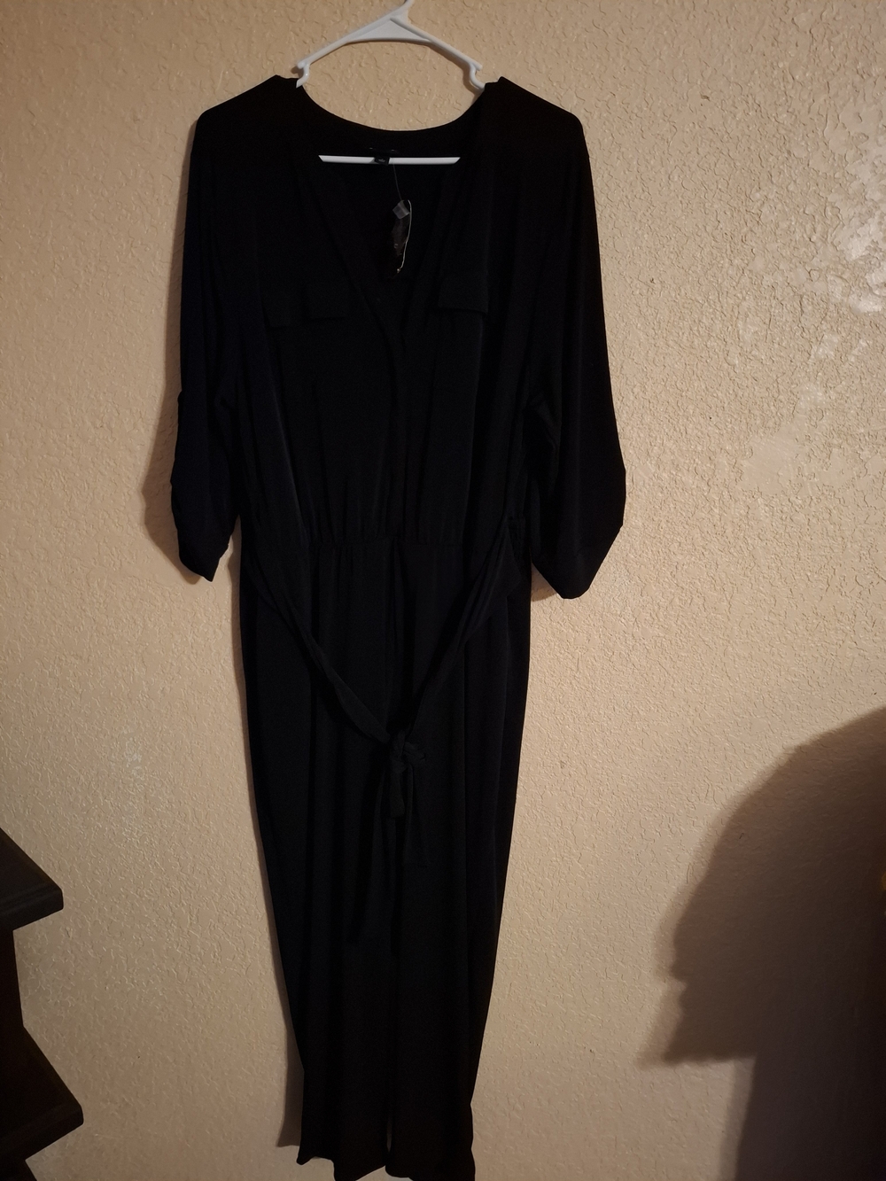 Torrid Black V-Neck Belted Jumpsuit